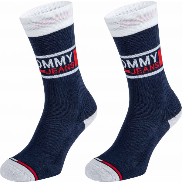 Tommy Hilfiger UNISEX TOMMY JEANS SOCK 2P  43 - 46 - Unisexové ponožky Tommy Hilfiger