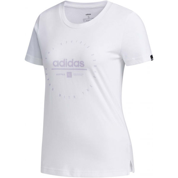 adidas W ADI CLOCK TEE bílá L - Dámské tričko adidas