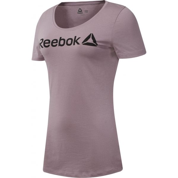 Reebok LINEAR READ SCOOP NECK růžová XL - Dámské triko Reebok
