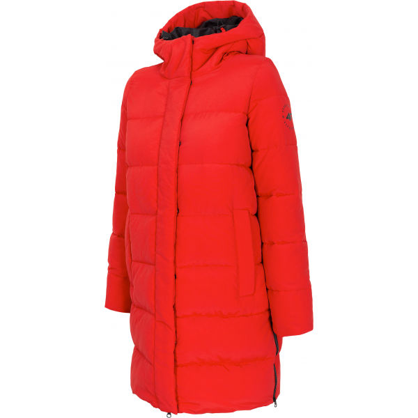 4F WOMEN´S JACKET červená Crvena - Dámský péřový kabát 4F