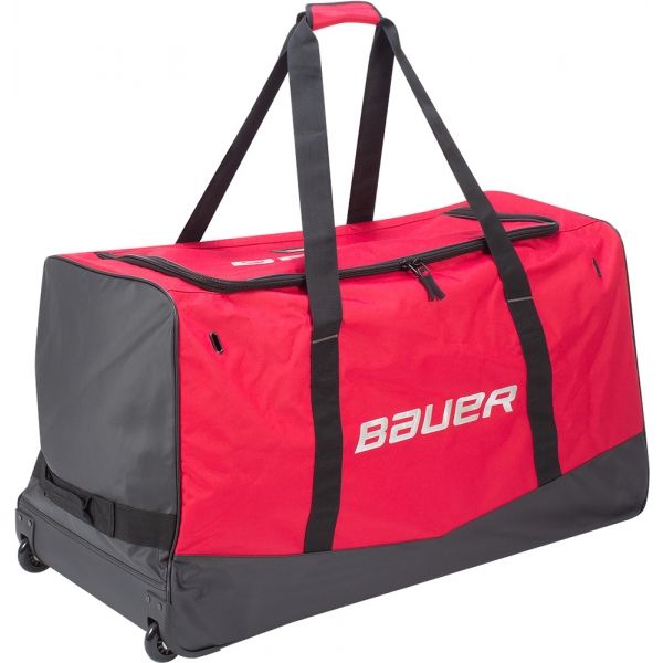 Bauer CORE WHEELED BAG JR červená Crvena - Juniorská hokejová taška Bauer