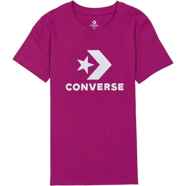 Converse STAR CHEVRON TEE Vínová M - Dámské tričko Converse