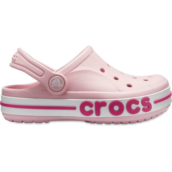 Crocs BAYABAND CLOG K Růžová C10 - Dětské pantofle Crocs