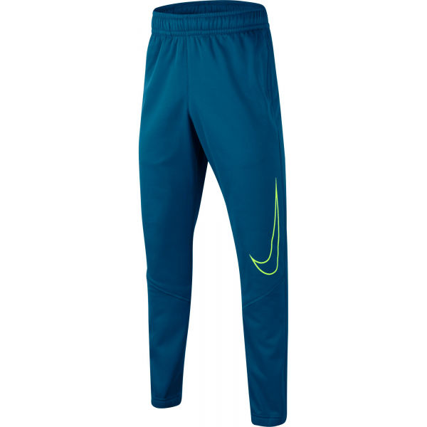 Nike THERMA GFX TAPR PANT B Tmavě modrá S - Chlapecké tréninkové kalhoty Nike