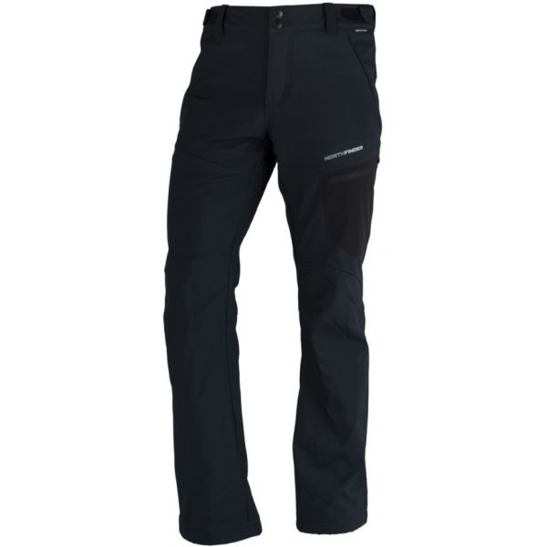 Northfinder GINEMON černá Crna - Pánské softshellové kalhoty Northfinder