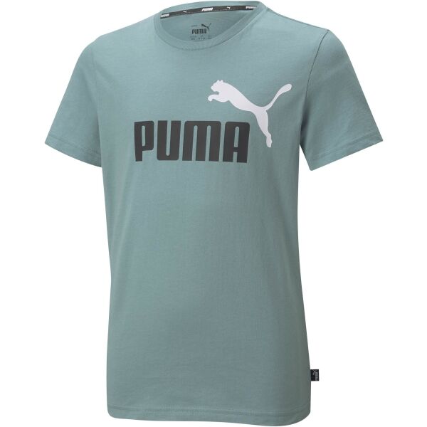 Puma ESS + 2 COL LOGO TEE Modrá 116 - Chlapecké triko Puma