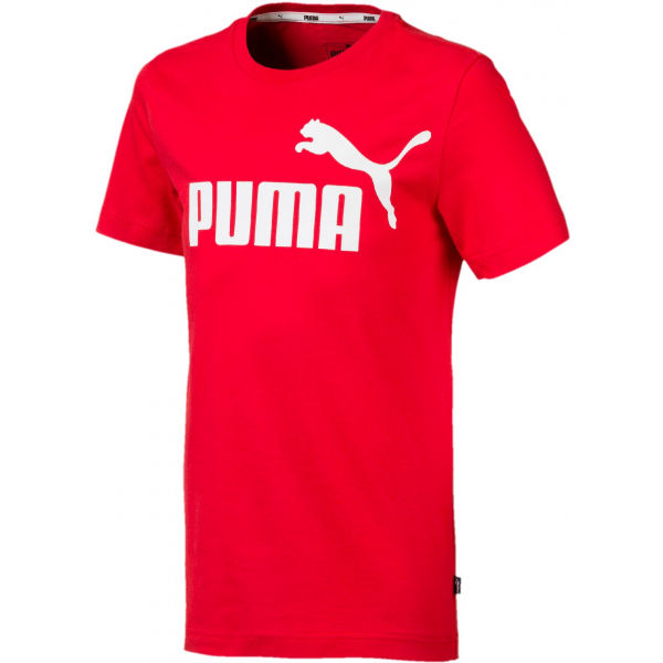 Puma ESS LOGO TEE B červená 140 - Chlapecké triko Puma