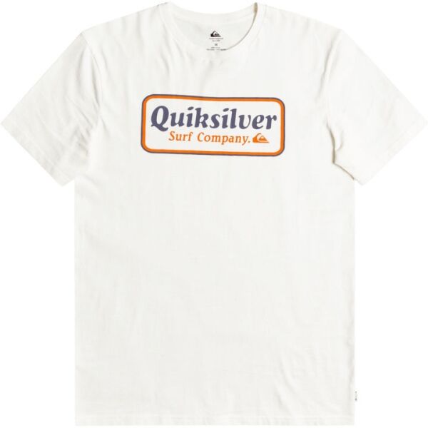 Quiksilver BORDER M TEES Bílá M - Pánské triko Quiksilver