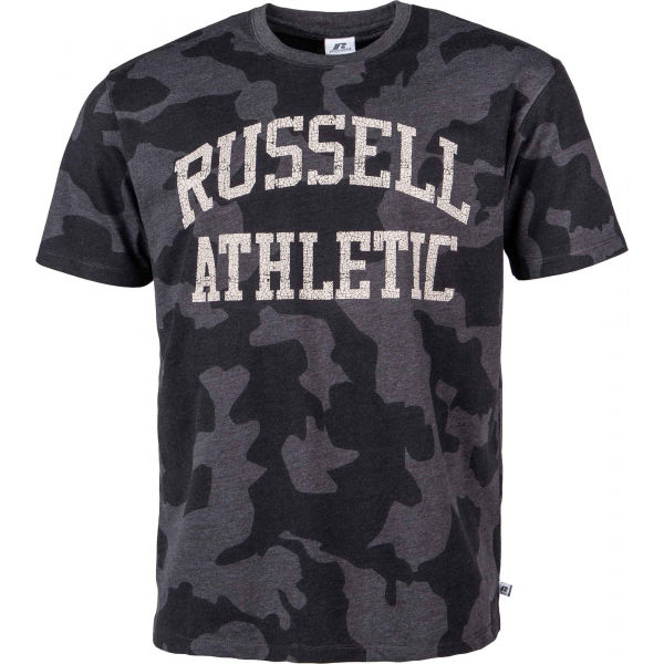 Russell Athletic S/S CREWNECK TEE SHIRT šedá S - Pánské tričko Russell Athletic
