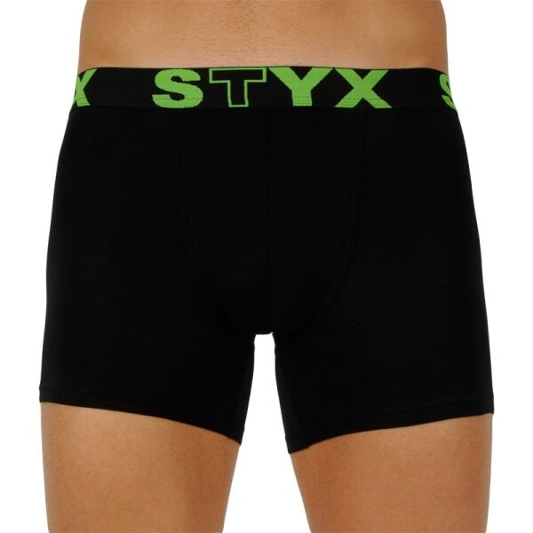 Styx MEN'S BOXERS LONG SPORTS RUBBER Černá XXL - Pánské boxerky Styx