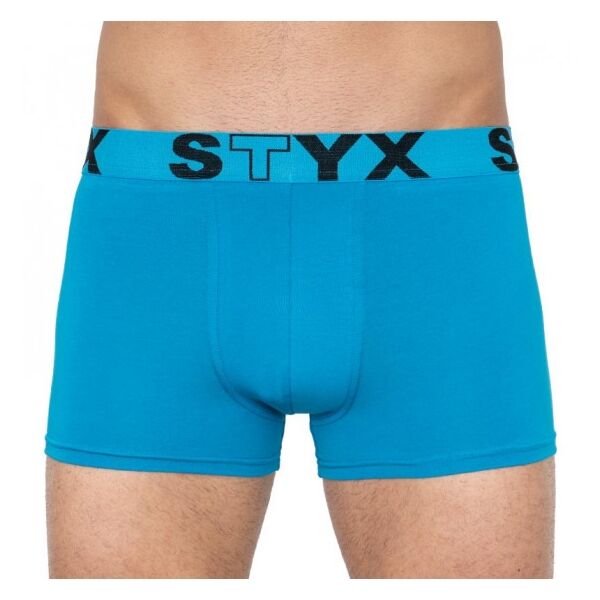 Styx MEN'S BOXERS SPORTS RUBBER Tyrkysová XL - Pánské boxerky Styx