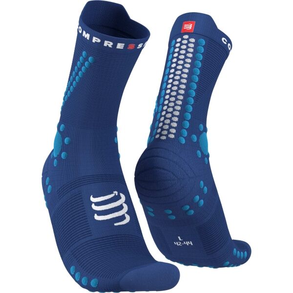 Compressport PRO RACING SOCKS v4.0 TRAIL Modrá T2 - Běžecké ponožky Compressport