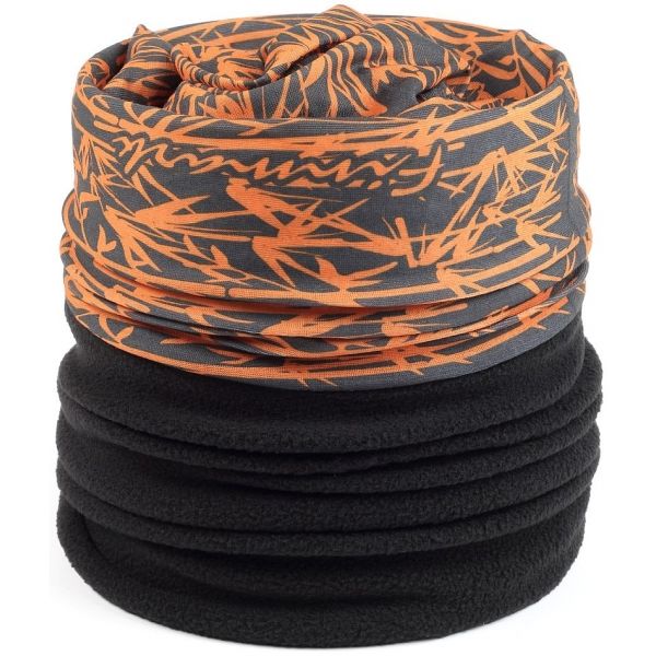 Finmark DĚTSKÝ MULTIFUNKČNÍ ŠÁTEK S FLÍSEM černá UNI - Dětský multifunkční šátek s fleecem Finmark